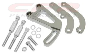 1963-87 CHEVY SMALL BLOCK POWER STEERING BRACKET SET (LWP) - CHROME