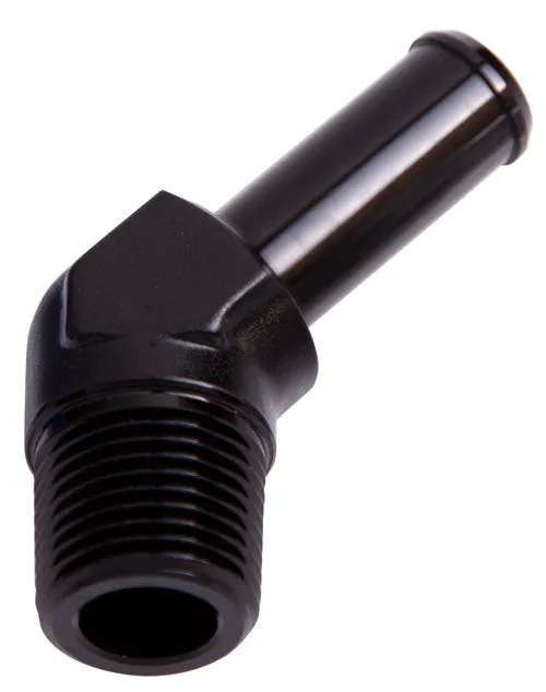 45° 1/8" Male NPT to 3/16" Barb AF845-03-04BLK