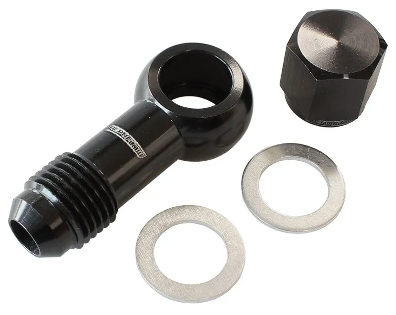 90° Fuel Pump Banjo Kit - Black AF49-1034BLK