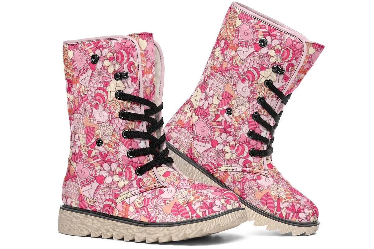 Abstract Valentines Day Polar Vibe Boots