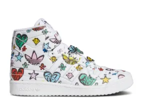 Adidas JEREMY SCOTT X FORUM 84 HIGH 'MONOGRAM' sneakers, white