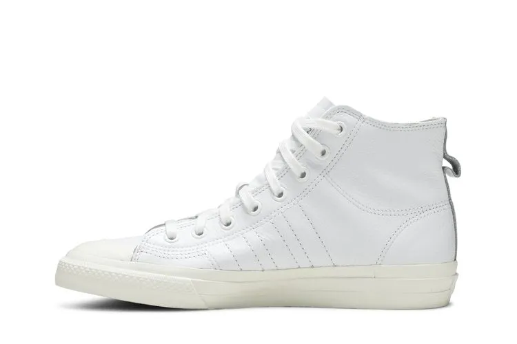 Adidas Nizza RF High Recon Leather 'Triple White' Sneakers, white