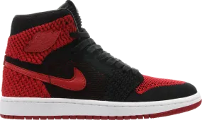 Air Jordan 1 Retro High OG Flyknit GS Bred, black