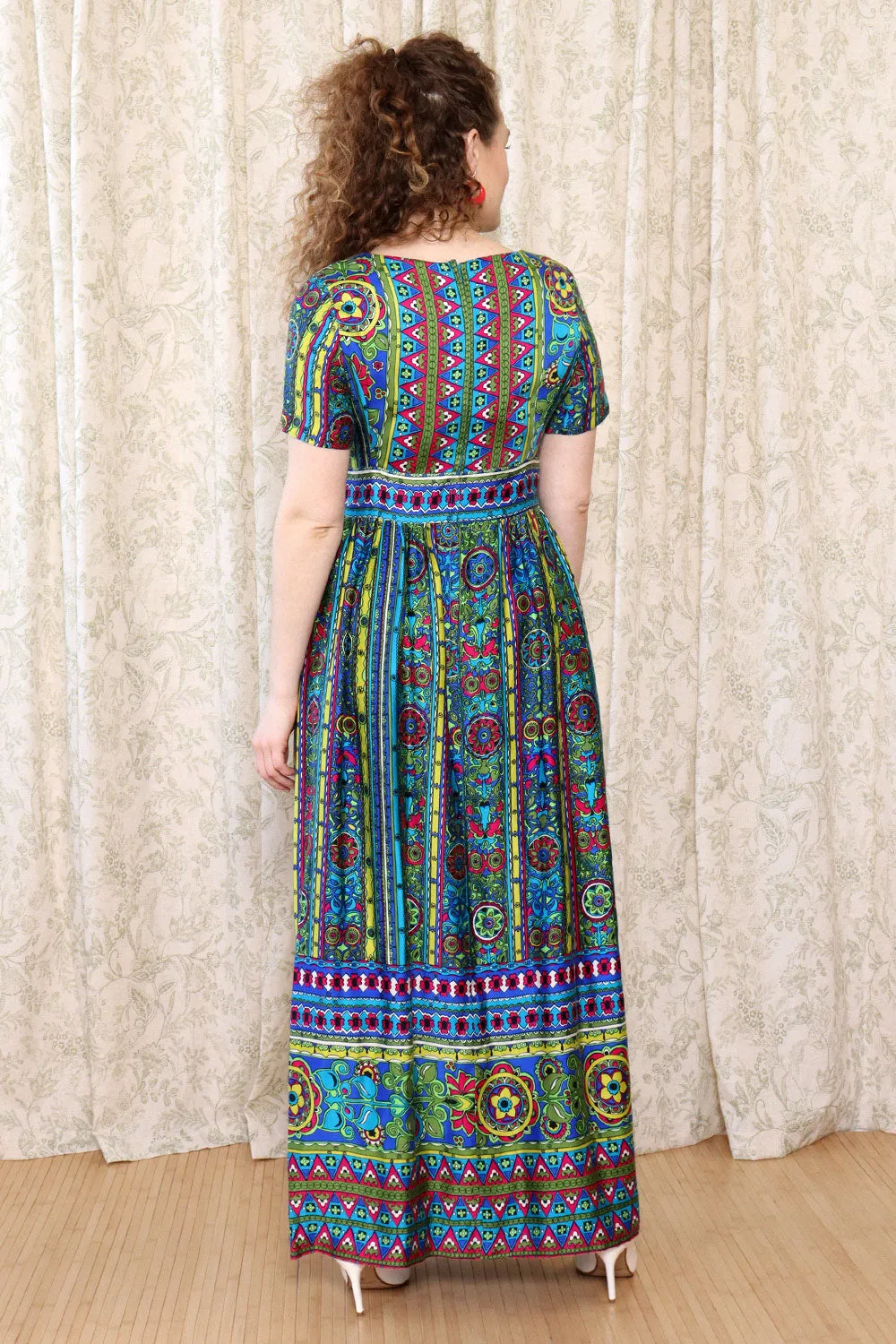 Alex Colman Technicolor Maxi Dress M/L