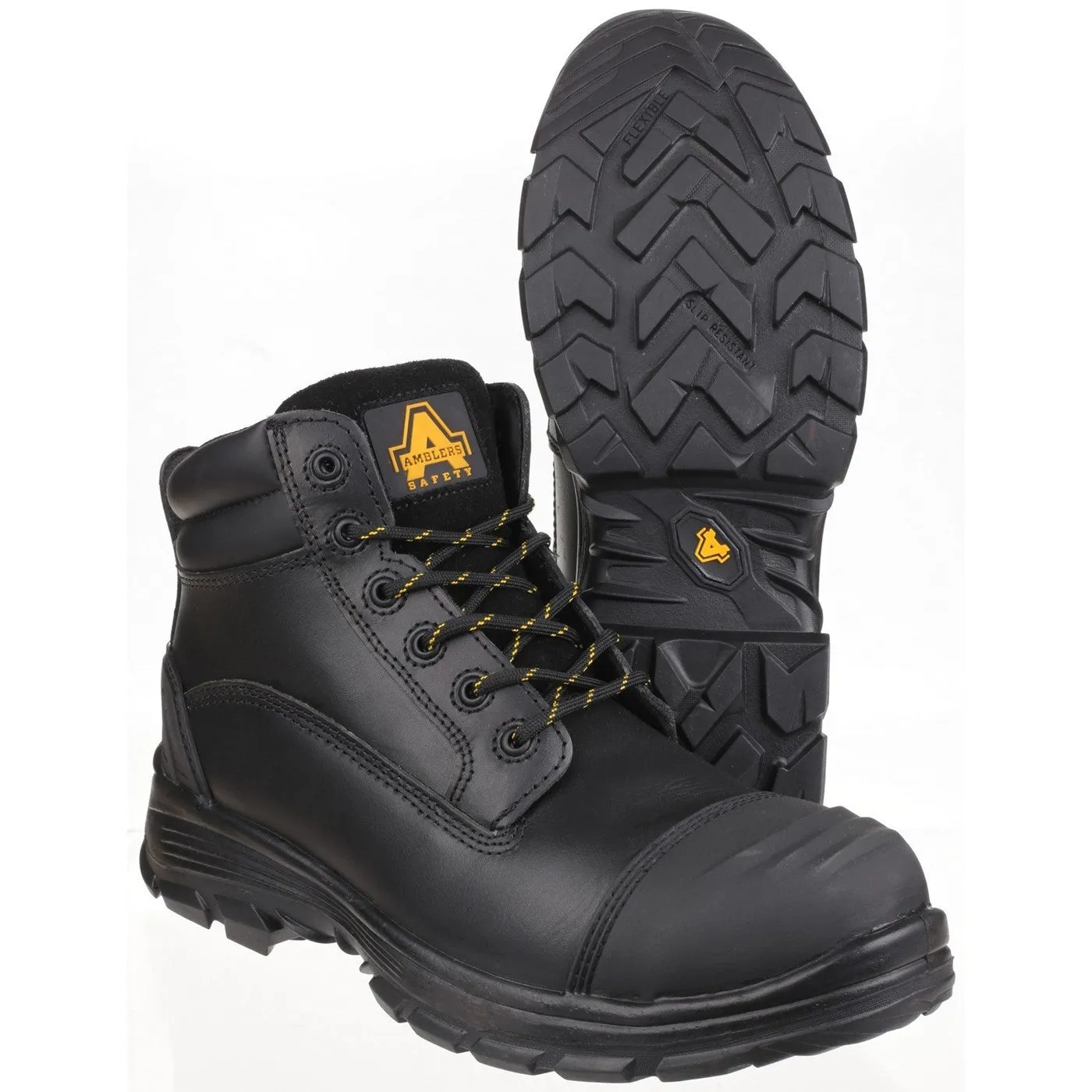 Amblers Safety AS201 QUANTOK S3 PU/RUBBER SAFETY BOOT S3 Black