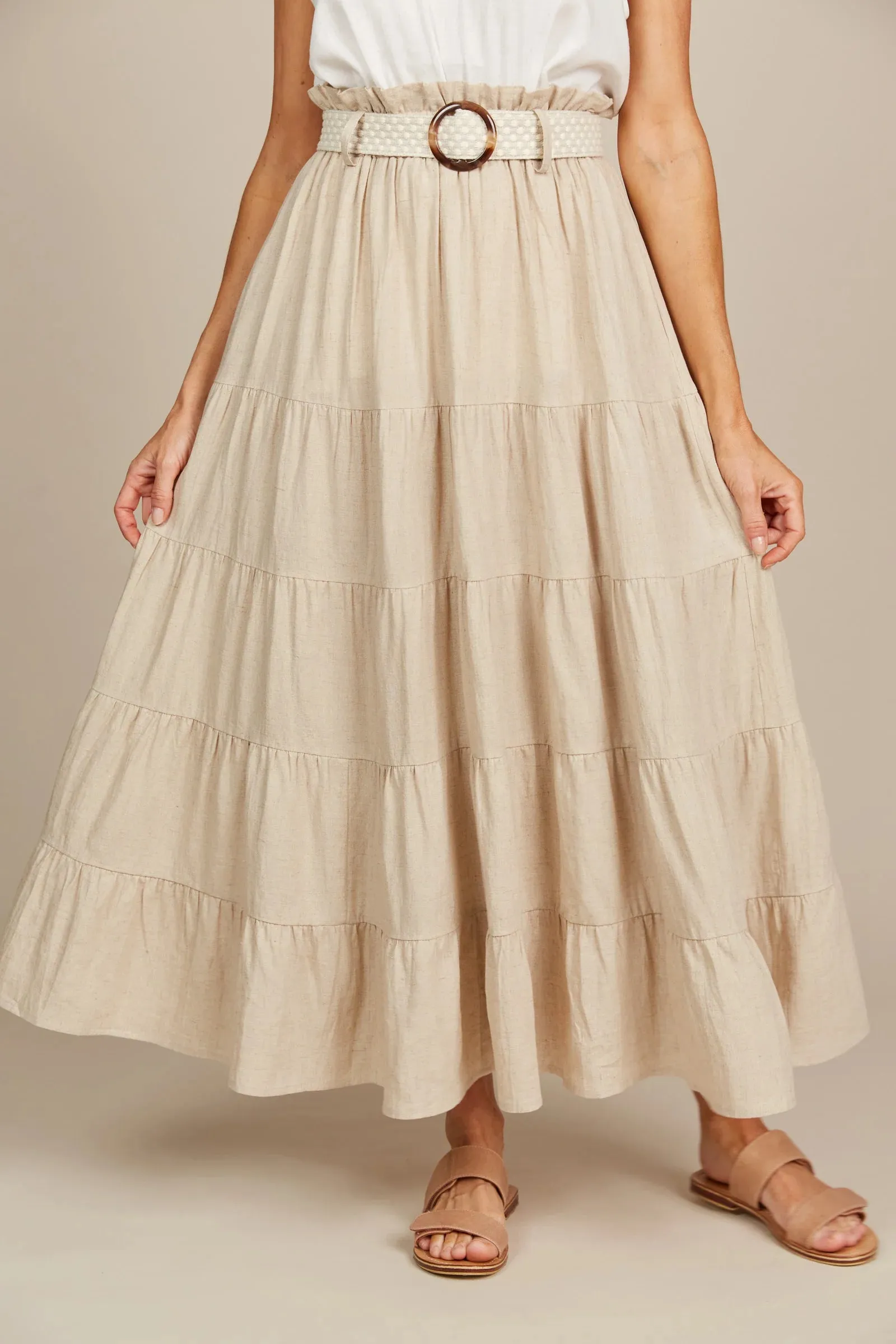 Amelie Maxi Skirt - Canvas