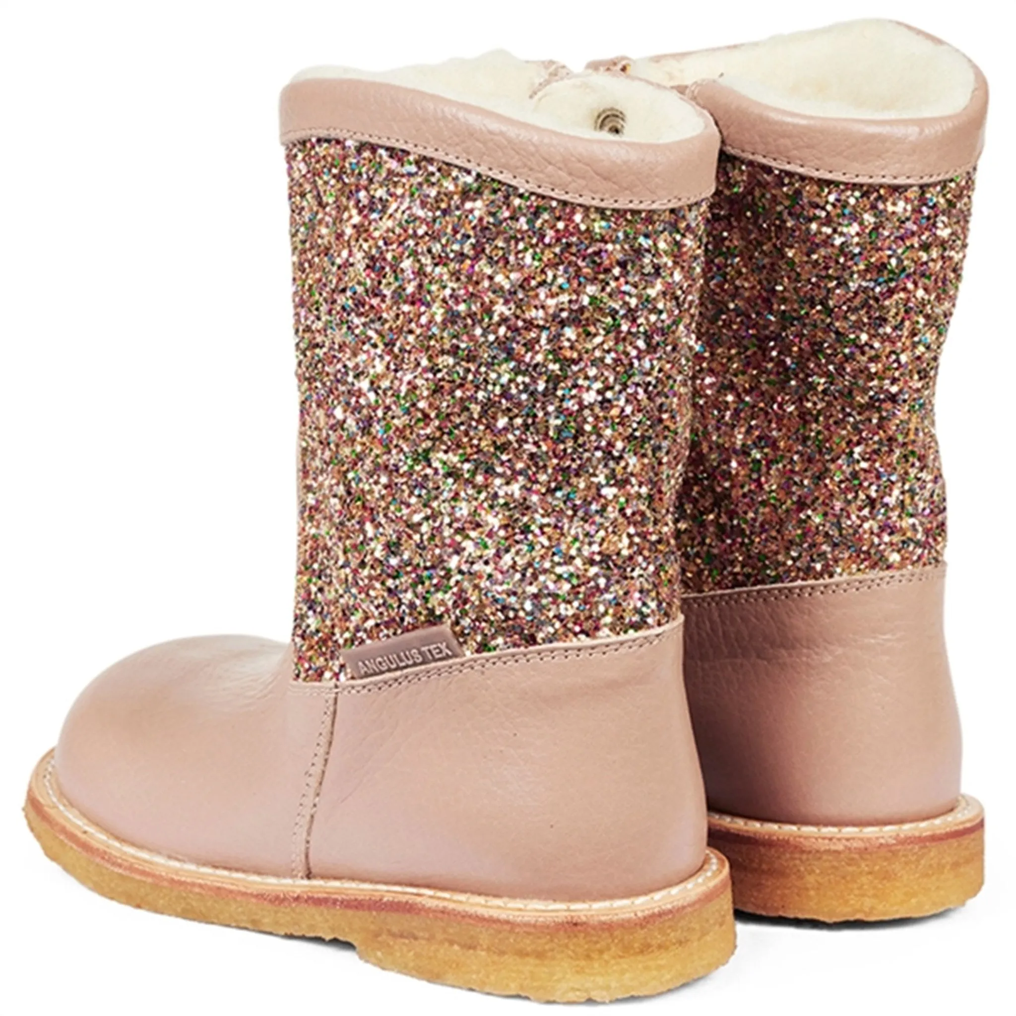 Angulus Tex Boots With Zipper Make Up/Multi Glitter