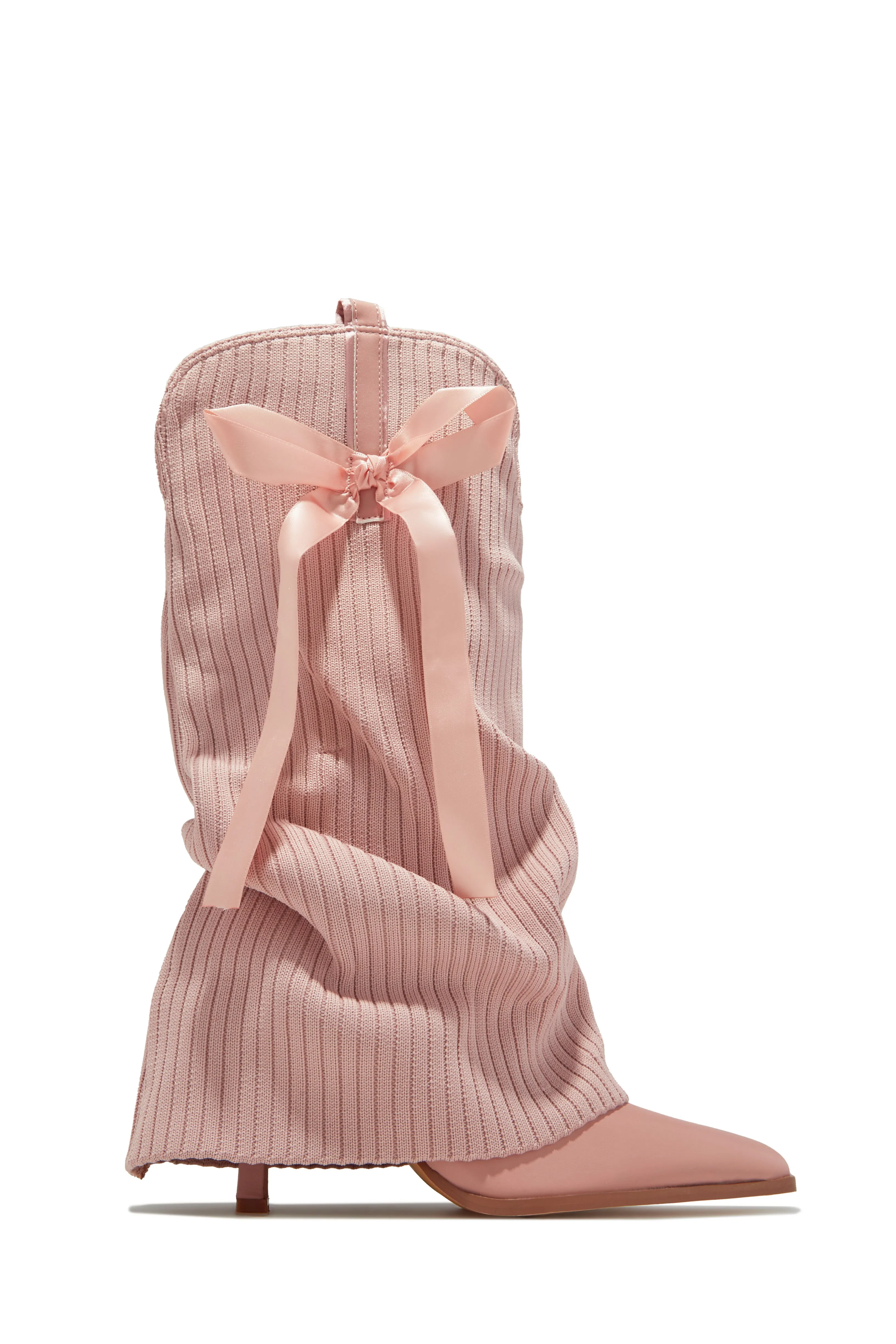 Annalee Below The Knee Slouch Boots - Pink