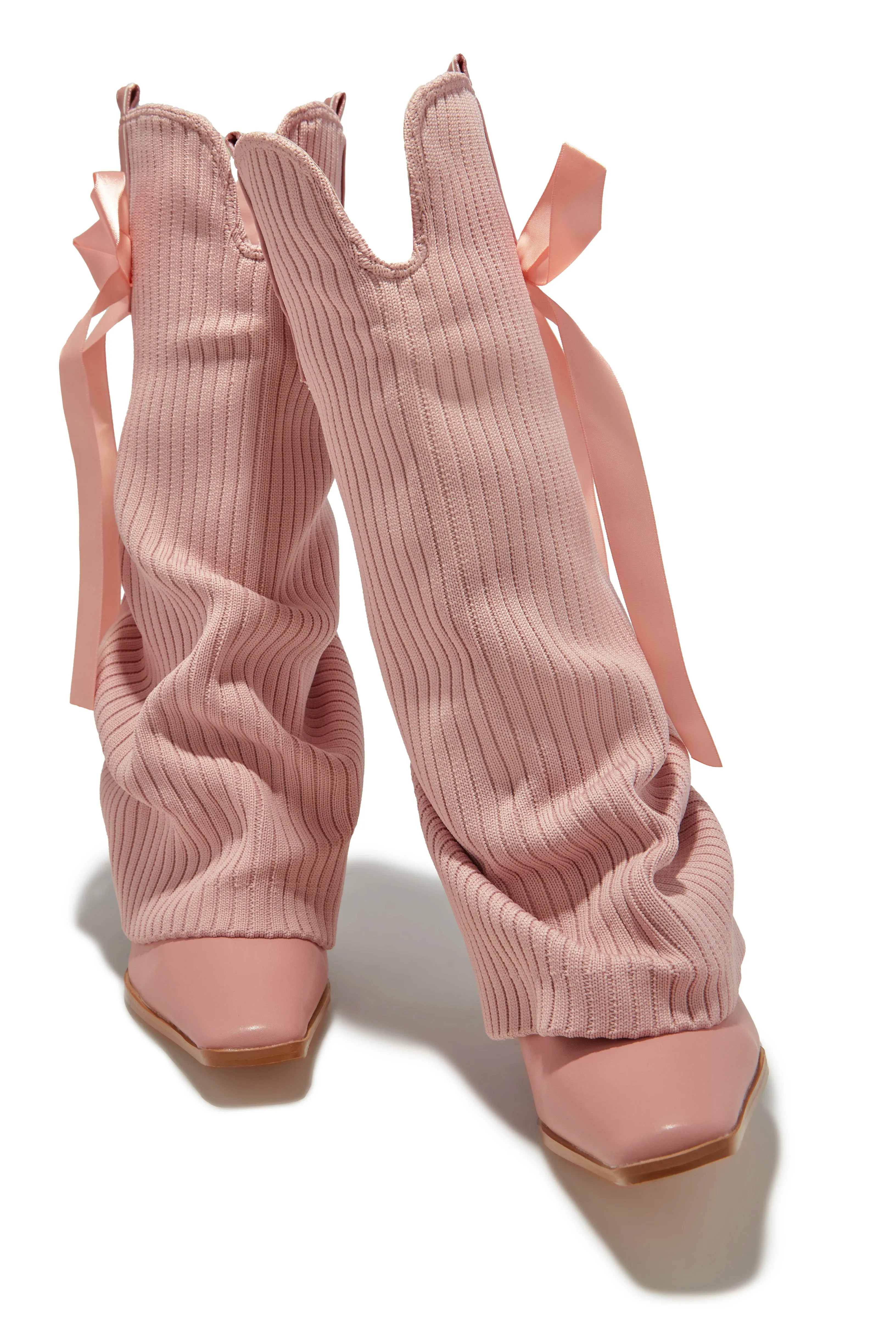 Annalee Below The Knee Slouch Boots - Pink