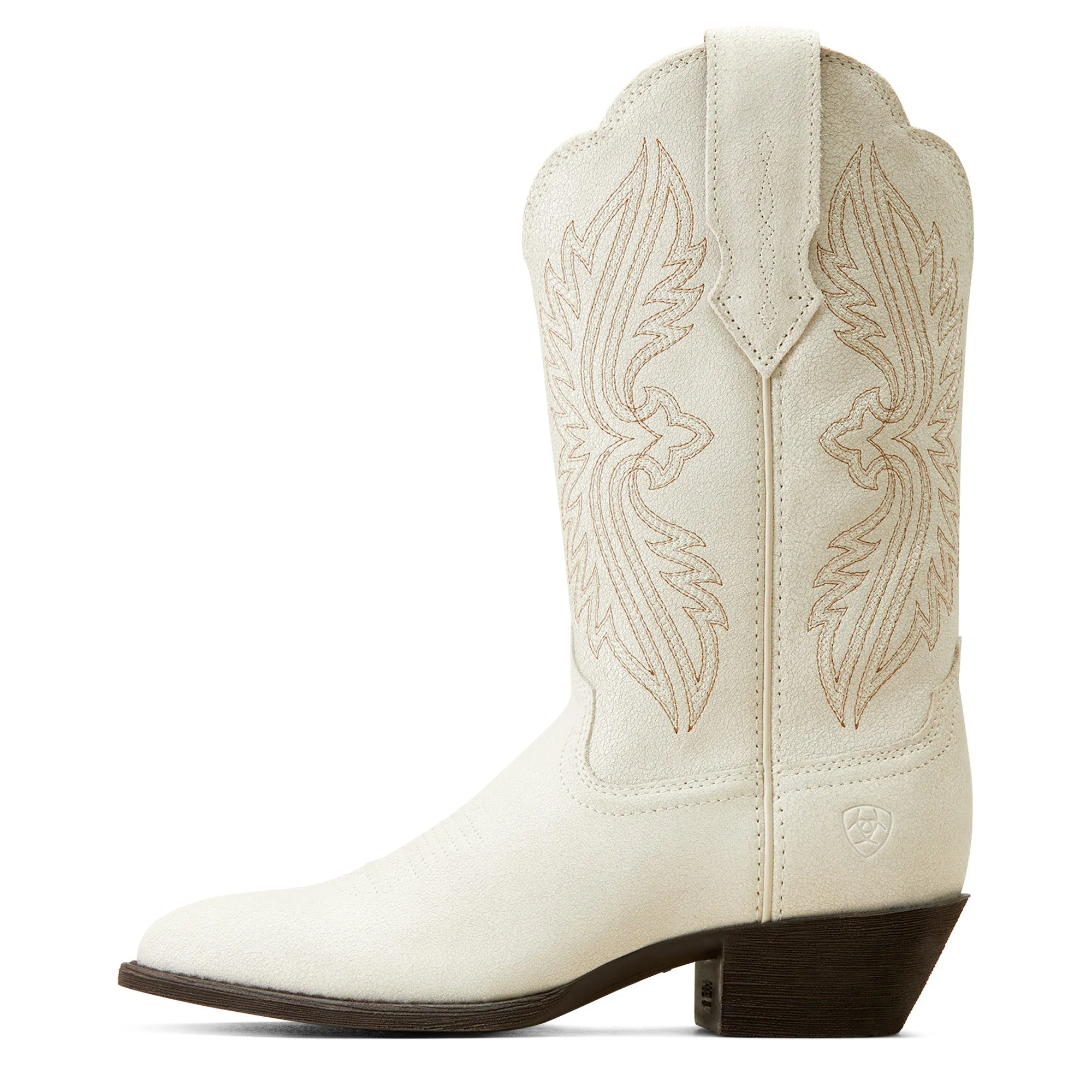 Ariat Ladies Heritage R StretchFit Distressed Ivory Western Boots 10046898