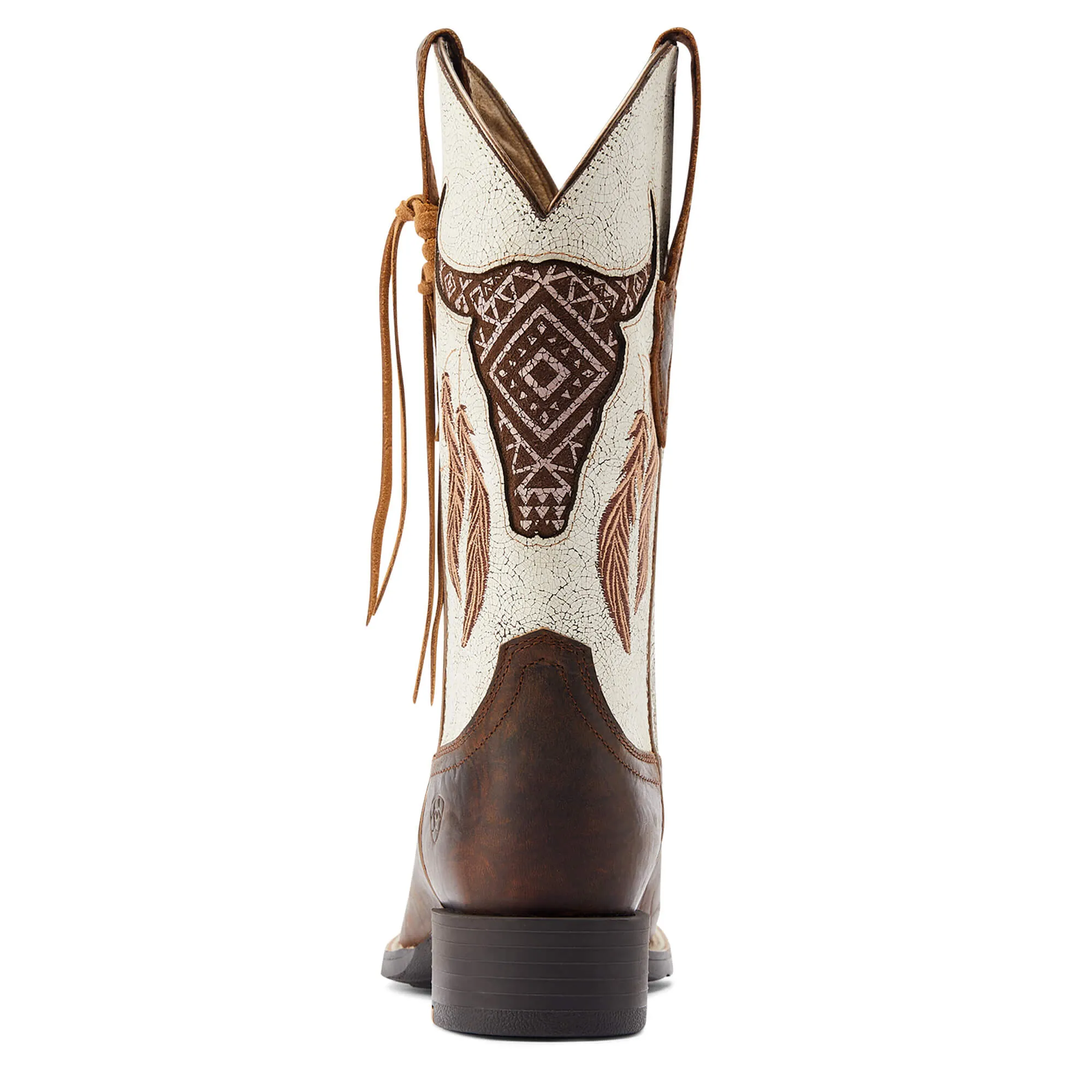 Ariat Ladies Round Up Southwest Stretch Fit Barn Brown Boots 10044434