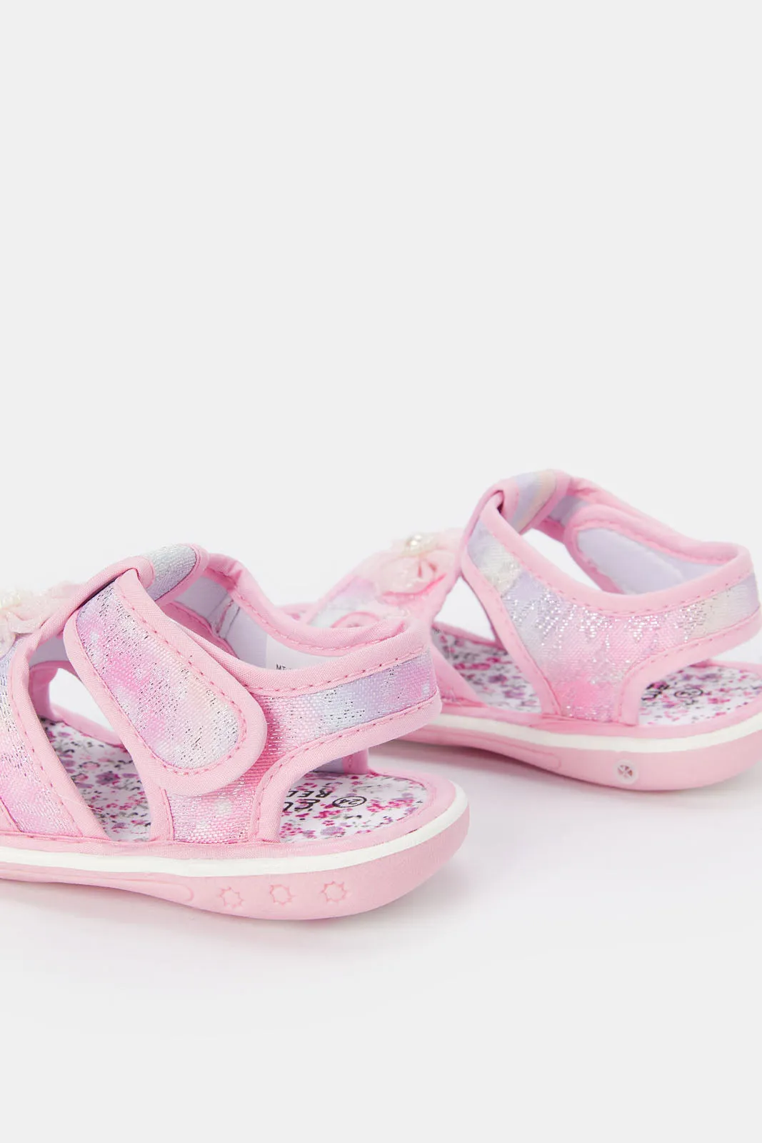 Baby Girls Pink Floral Pump