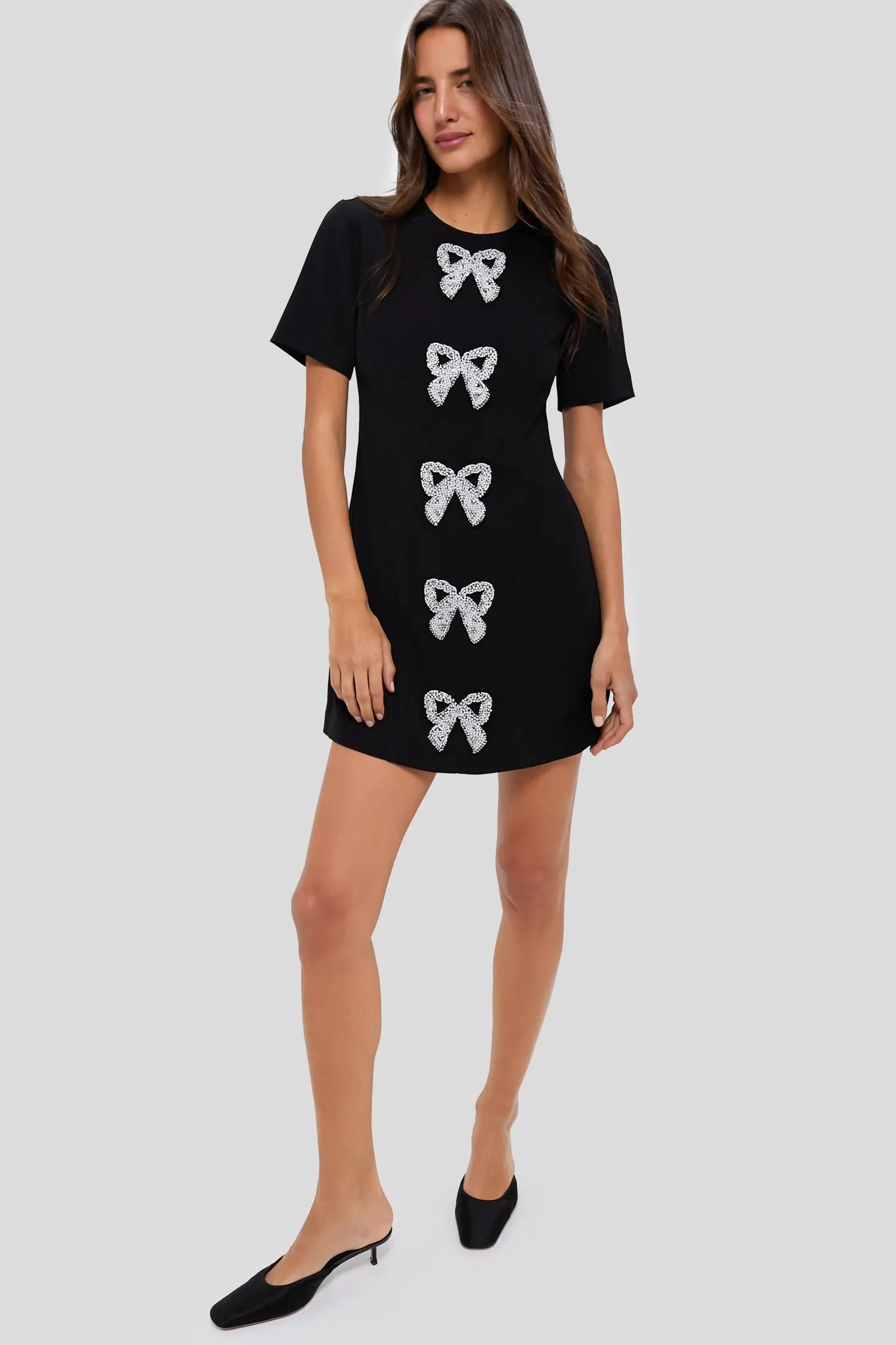 Beaded Bows Bernadette Mini Dress