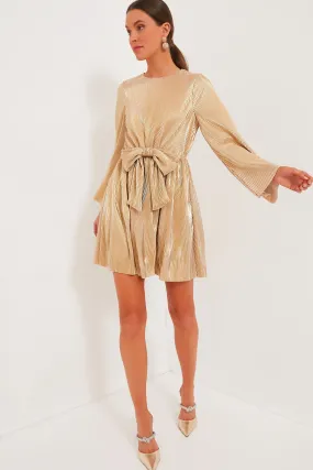 Bell-Sleeved Goldie Mini Dress