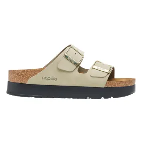 Birkenstock Ladies Platform Sandals - Arizona Papillio - Green