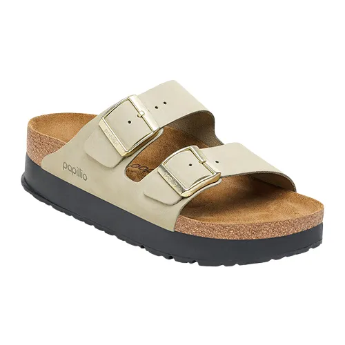 Birkenstock Ladies Platform Sandals - Arizona Papillio - Green