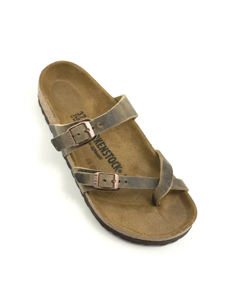 Birkenstock — Mayari Waxy Leather - Tobacco Brown Regular Width