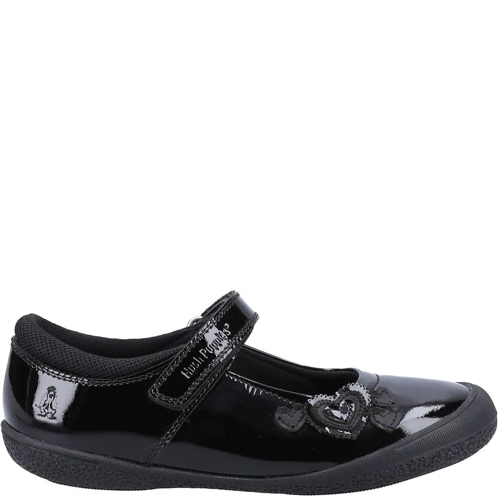 Black Rosanna Junior Patent School Shoes