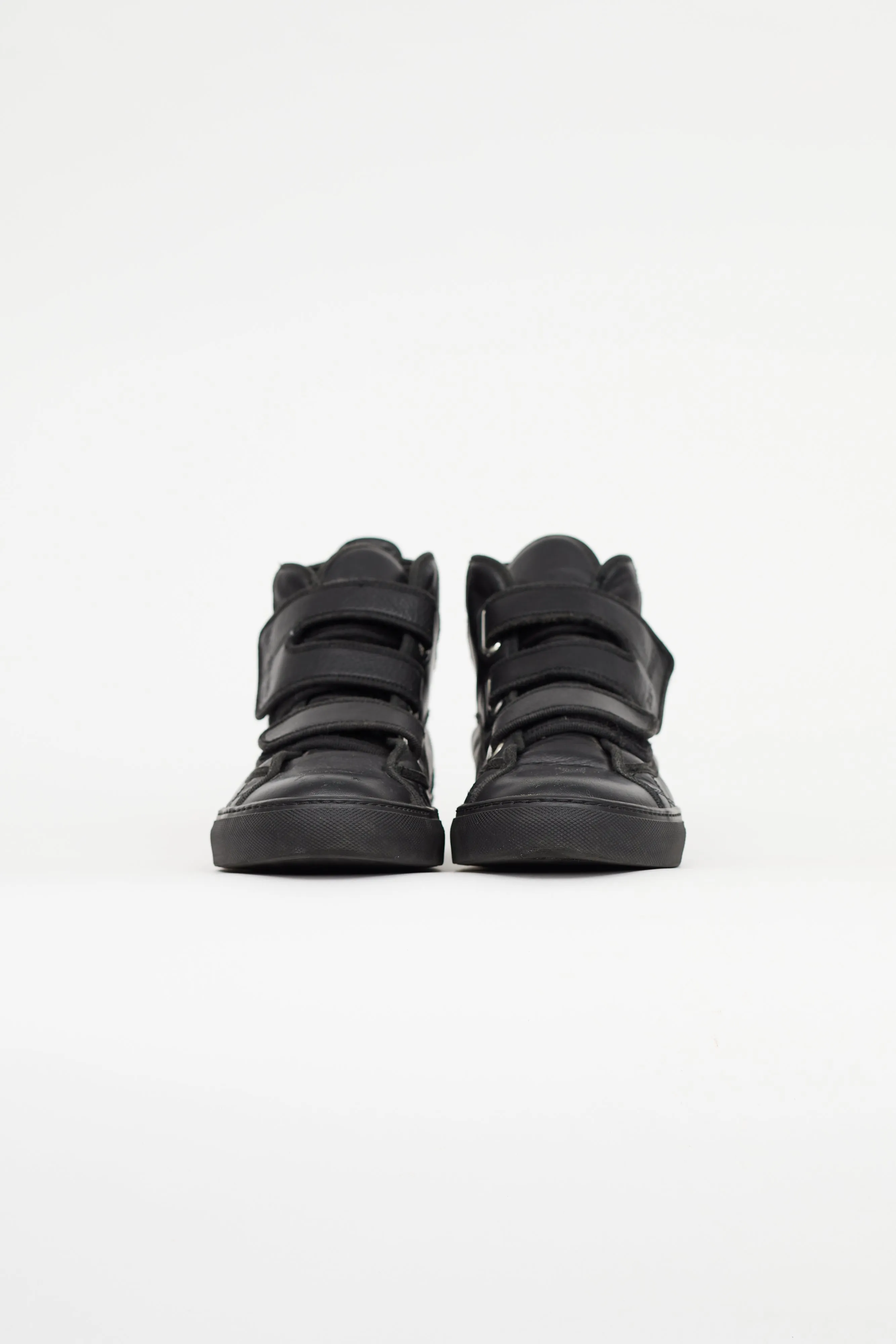 Black Velcro Strap High Sneaker