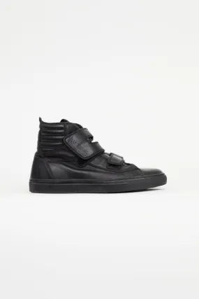 Black Velcro Strap High Sneaker