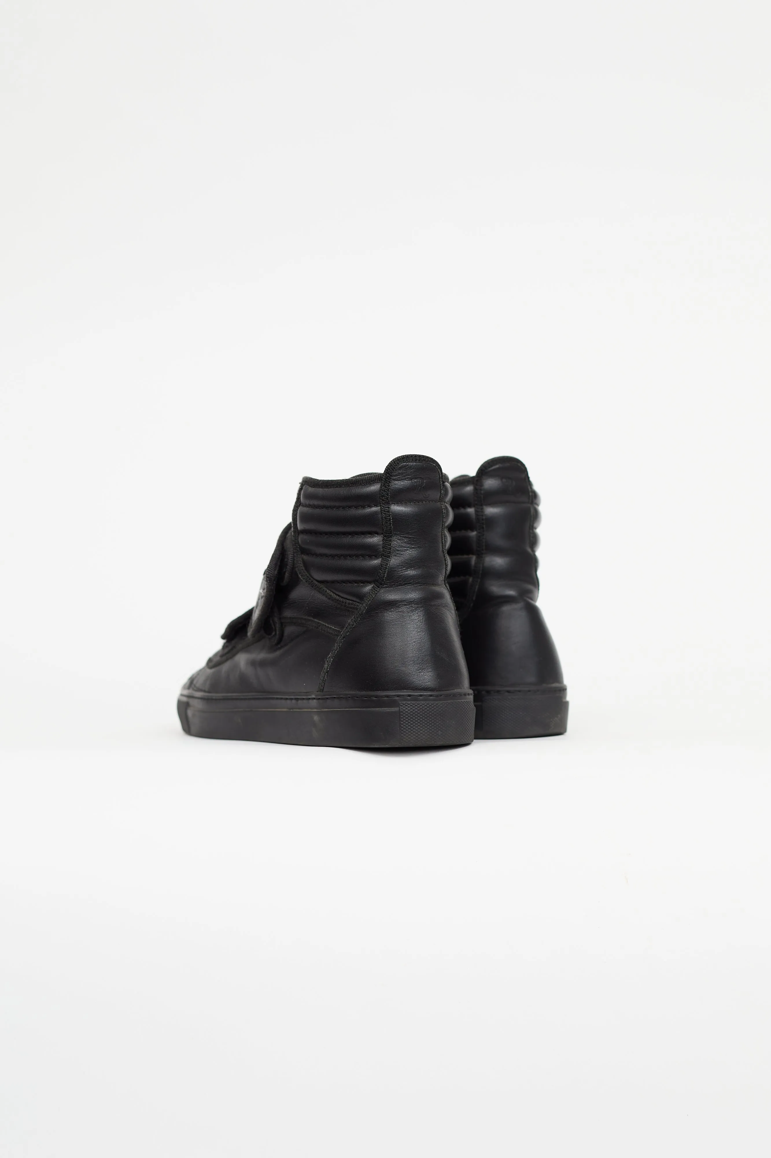 Black Velcro Strap High Sneaker