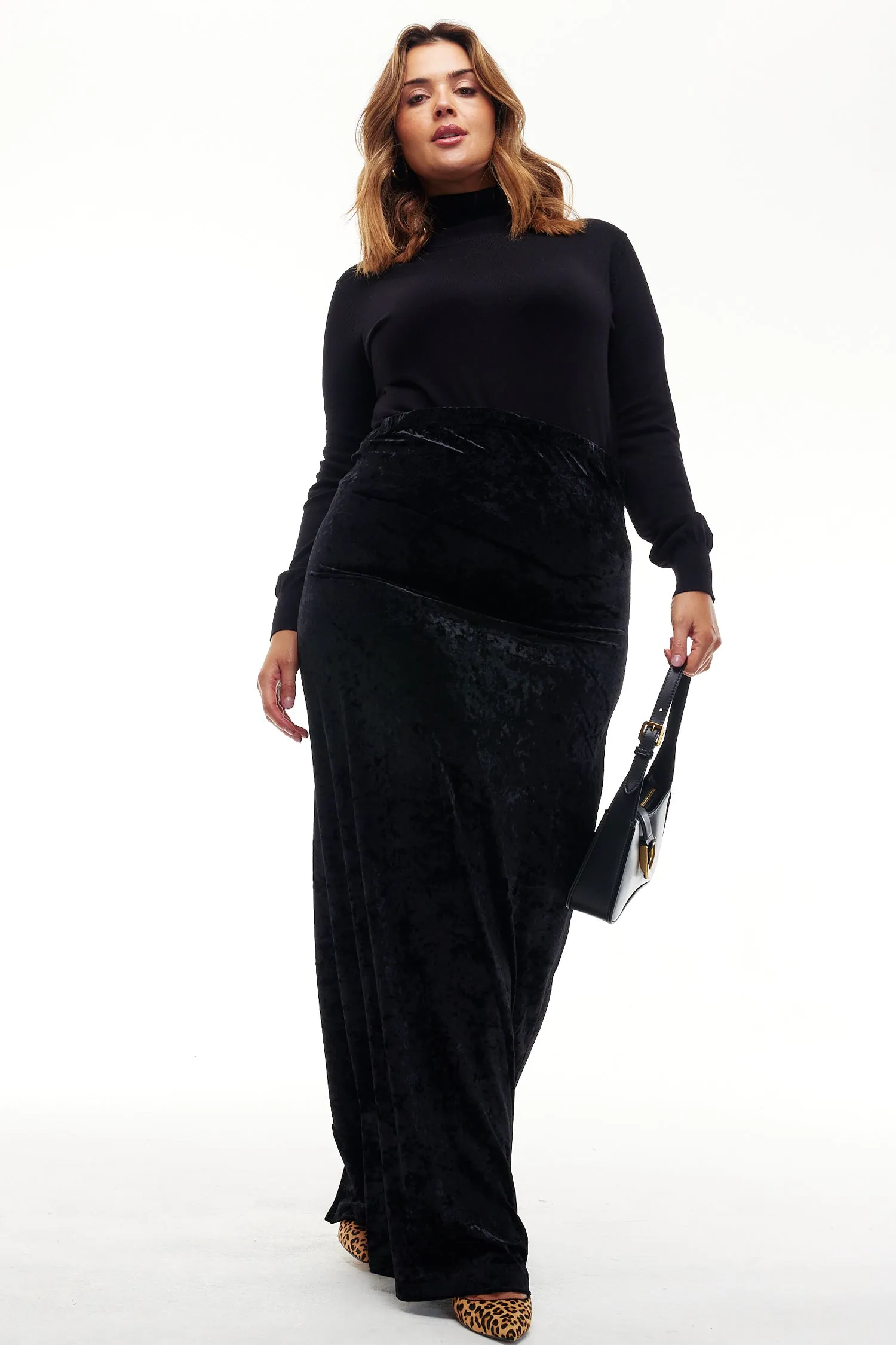 Black Velvet Maxi Dress