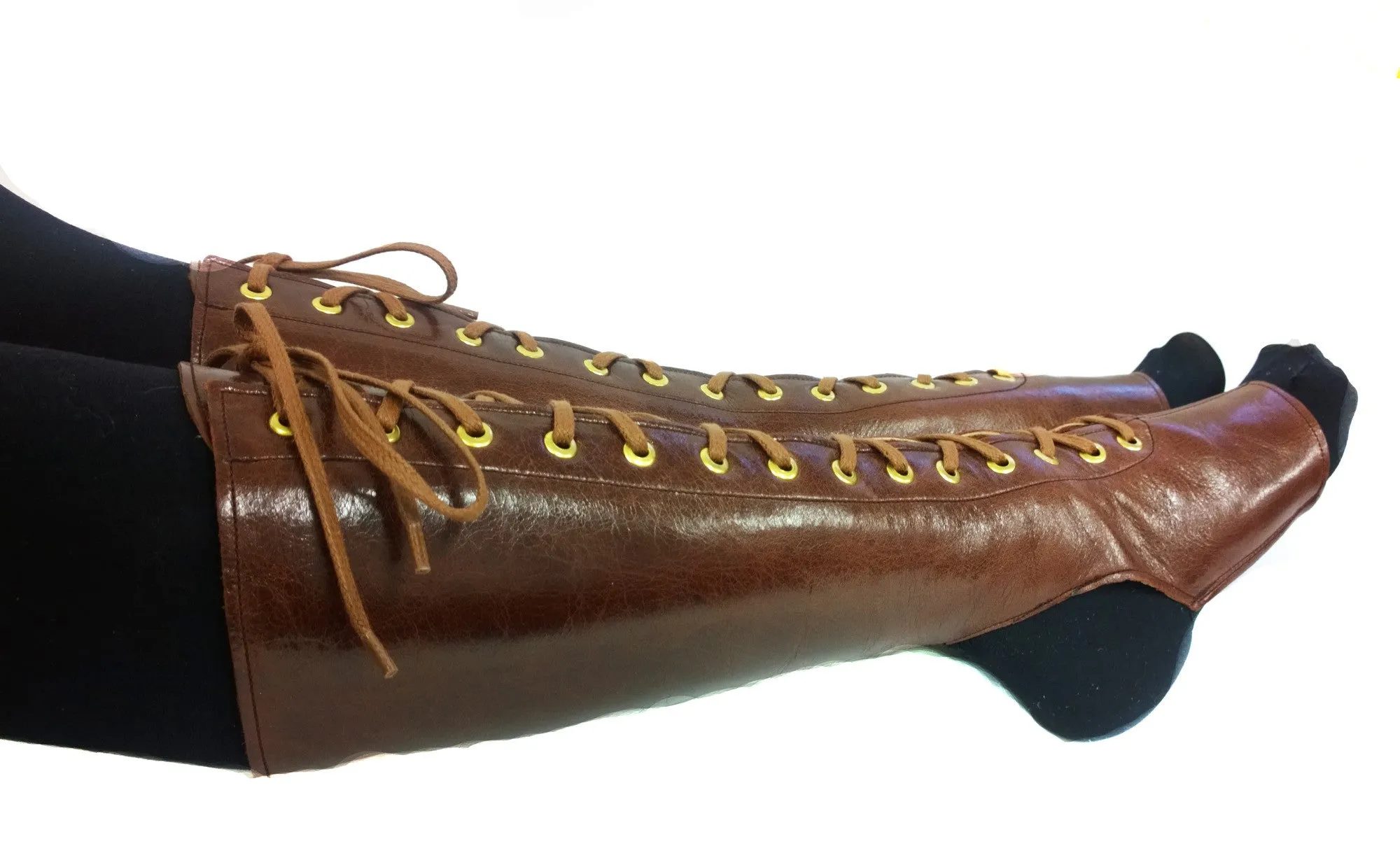 Brown Aerial boots w/ FRONT Lacing   side ZIP