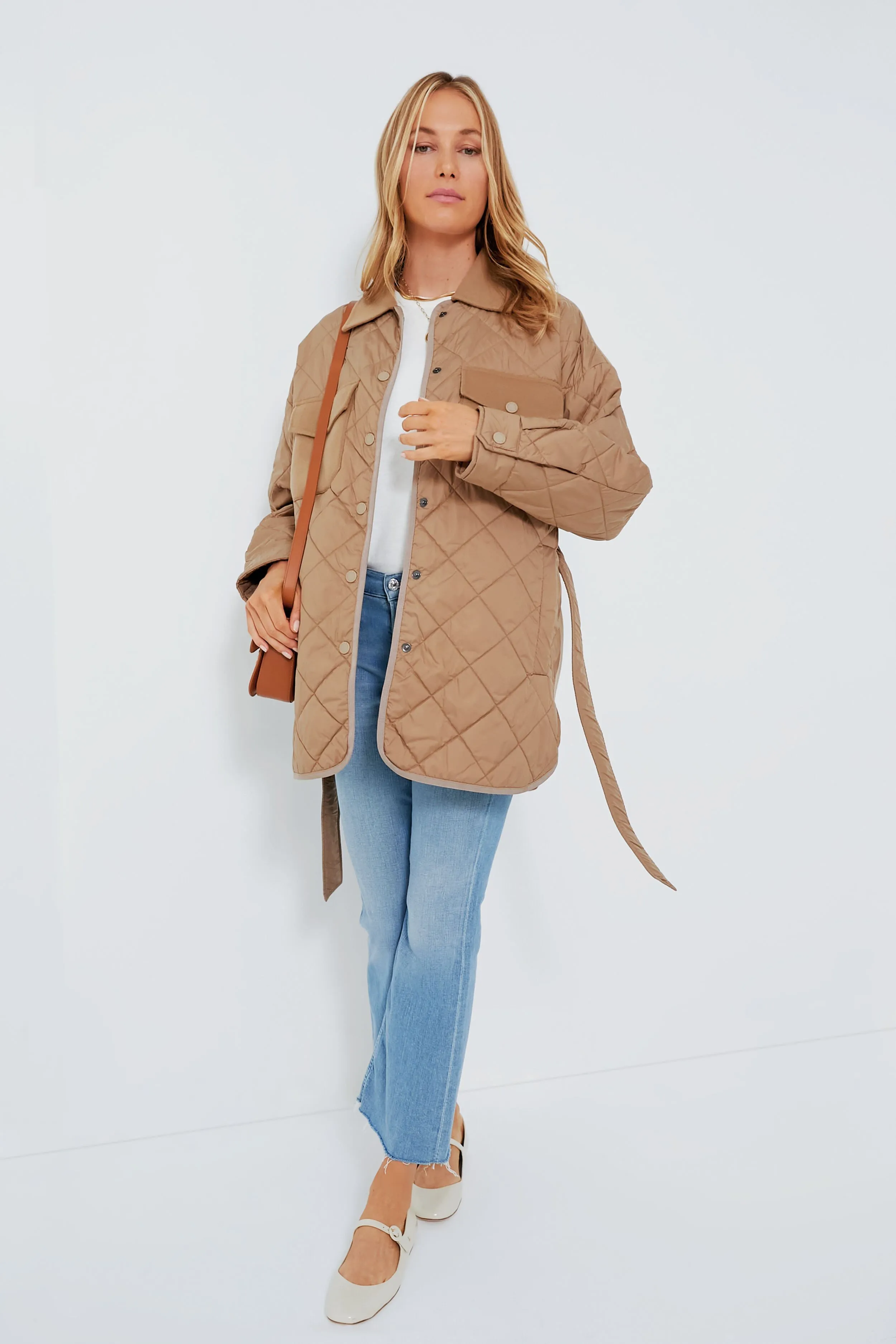 Camel Quilted Paprica Jacket