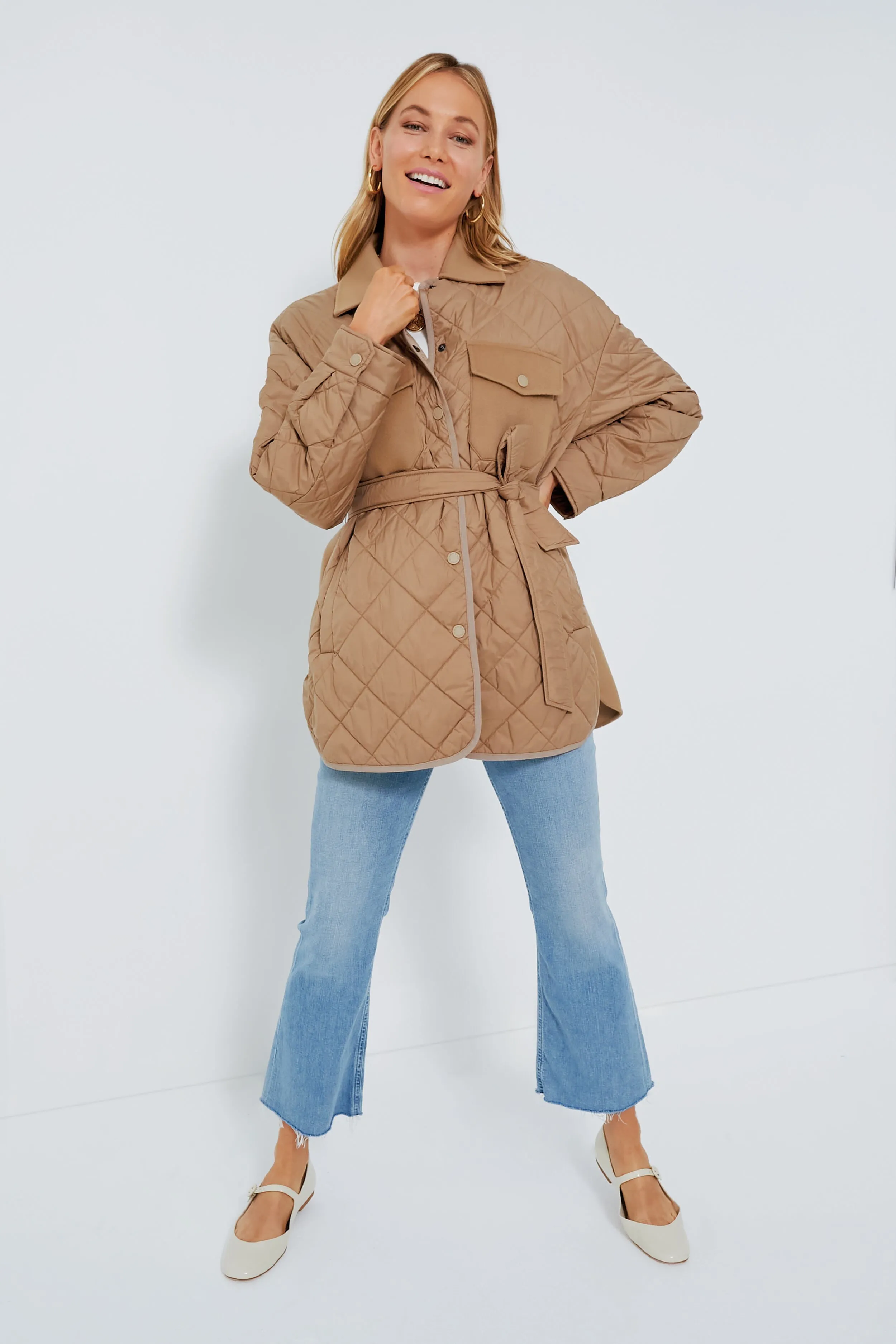 Camel Quilted Paprica Jacket