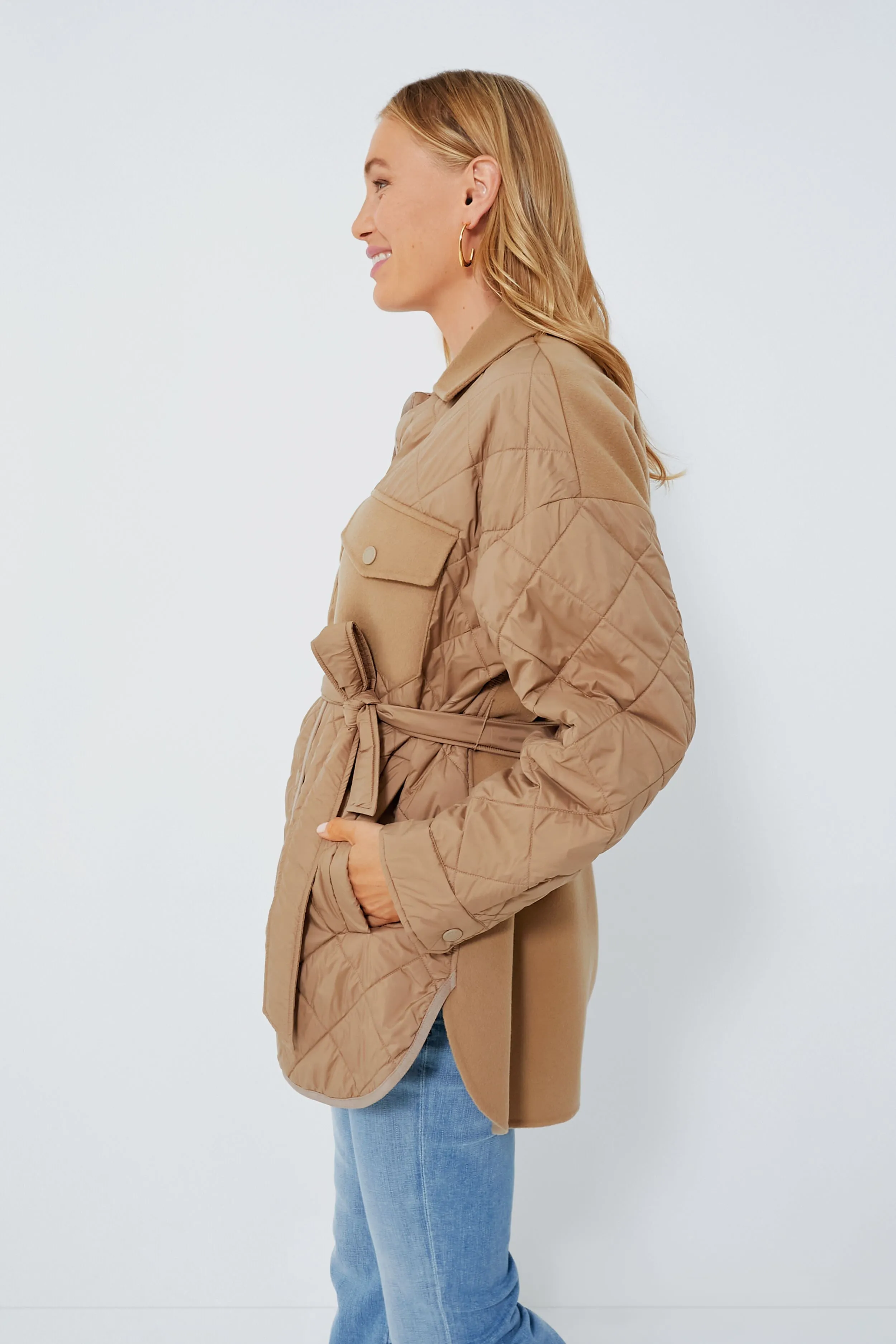 Camel Quilted Paprica Jacket