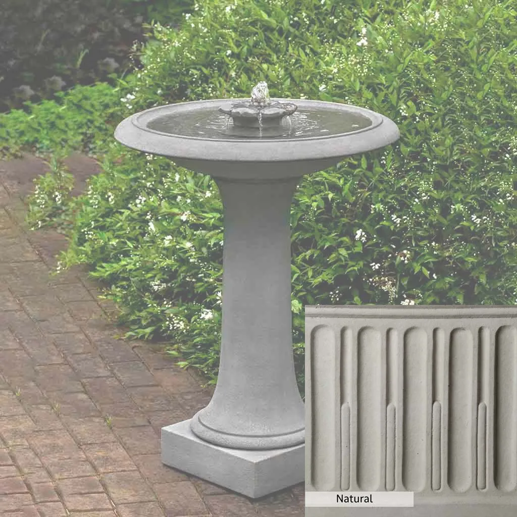 Campania International Camellia Birdbath Fountain