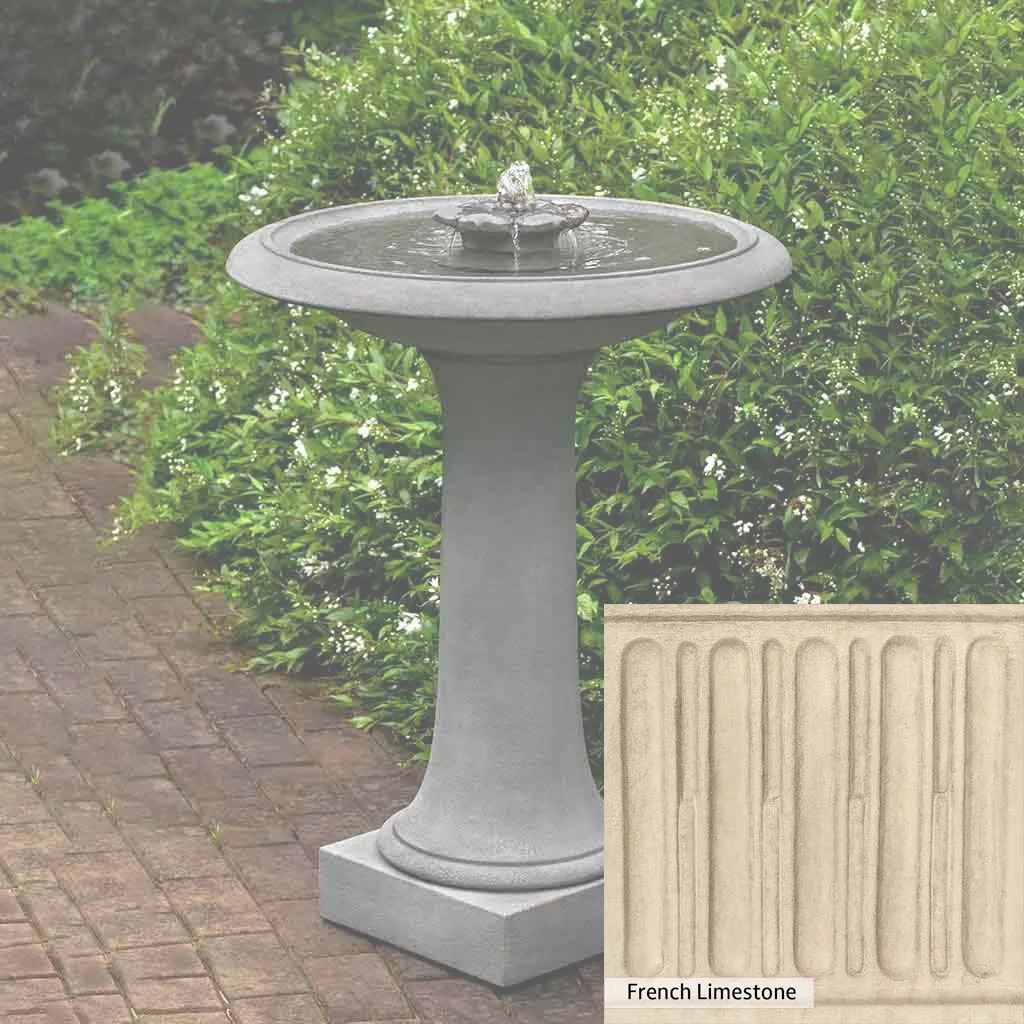 Campania International Camellia Birdbath Fountain