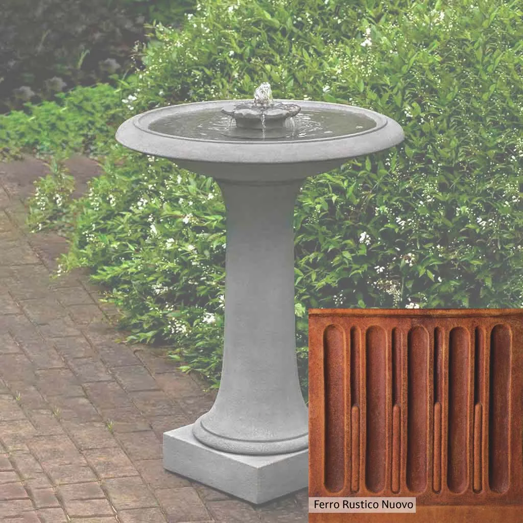 Campania International Camellia Birdbath Fountain