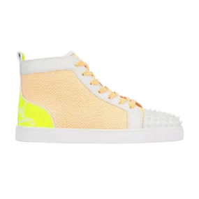 Christian Louboutin Fun Lou Spikes Flat High 'White Yellow' Sneakers, White