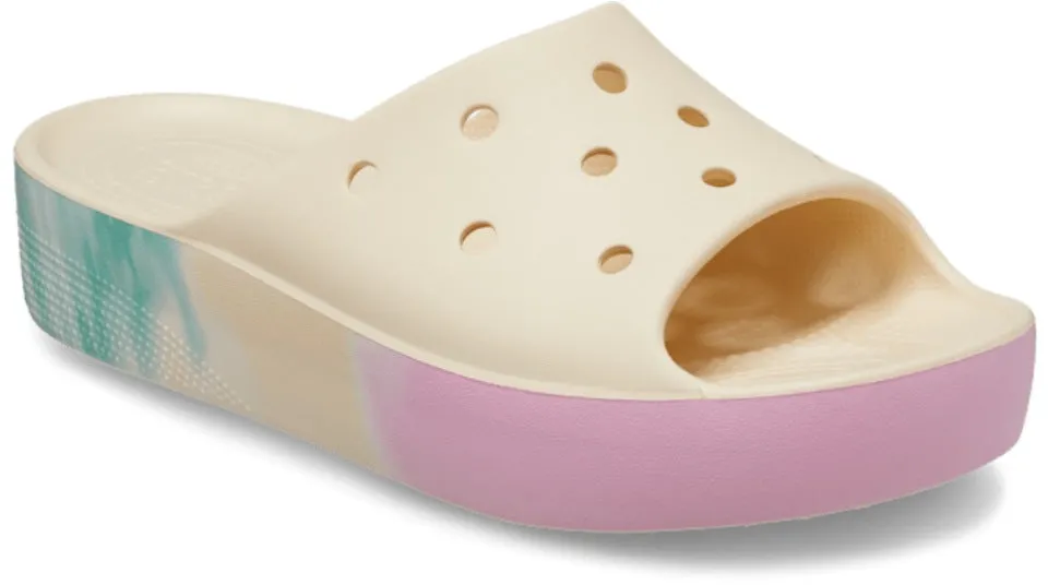 Crocs Classic Platform Ombre Slide Vanilla Multi