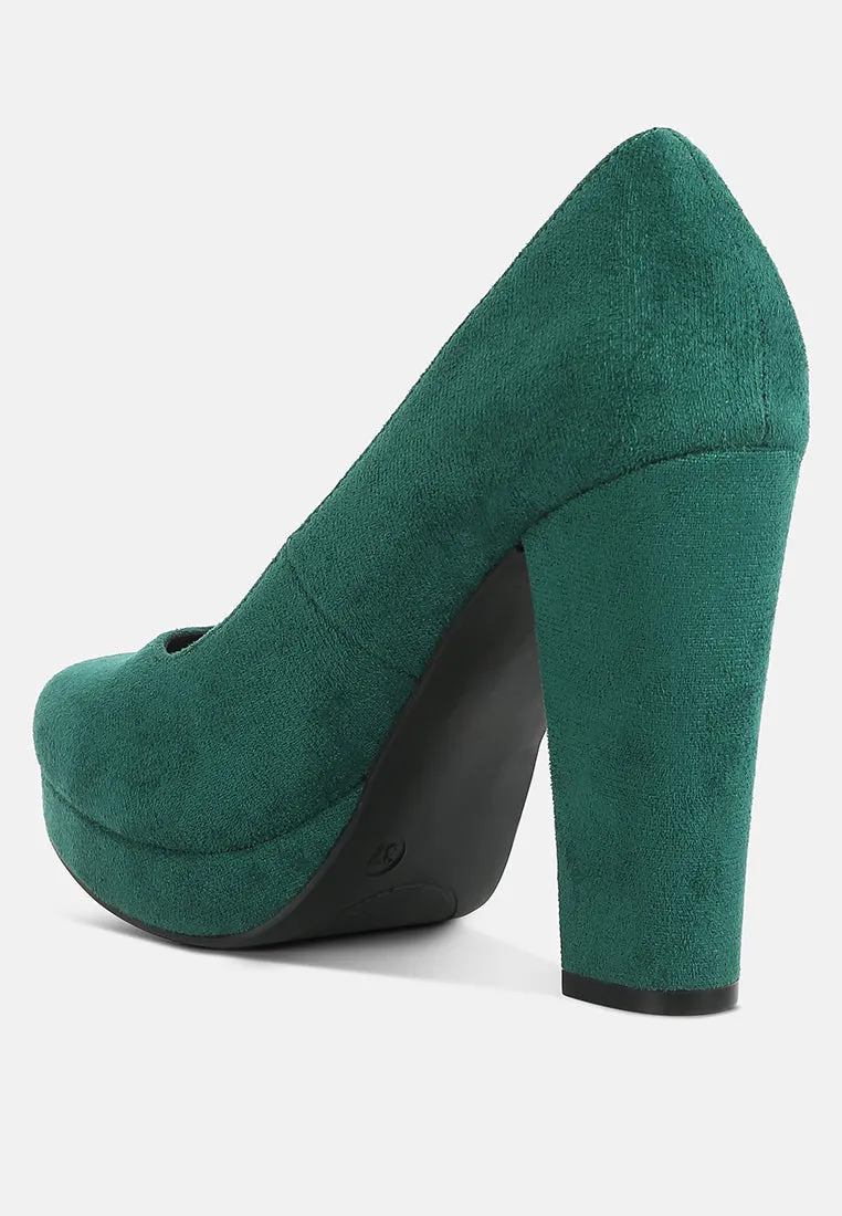 Delia Seude Block Heel Pumps