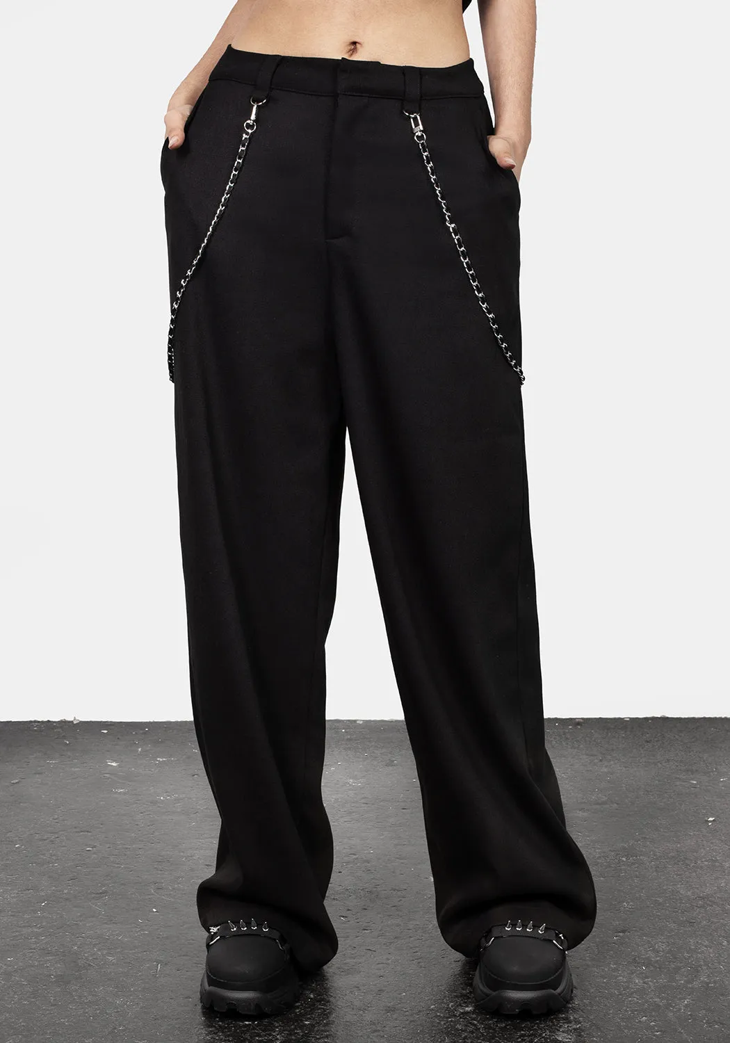 Descent Chain Wide Leg Trousers