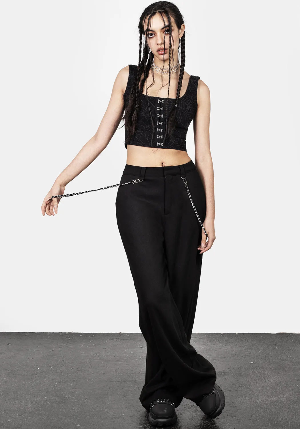 Descent Chain Wide Leg Trousers