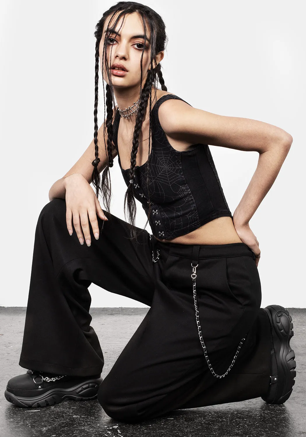 Descent Chain Wide Leg Trousers