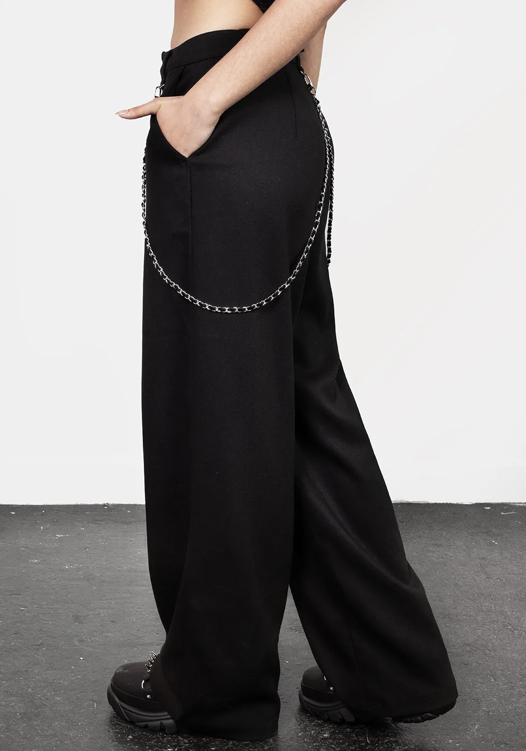 Descent Chain Wide Leg Trousers