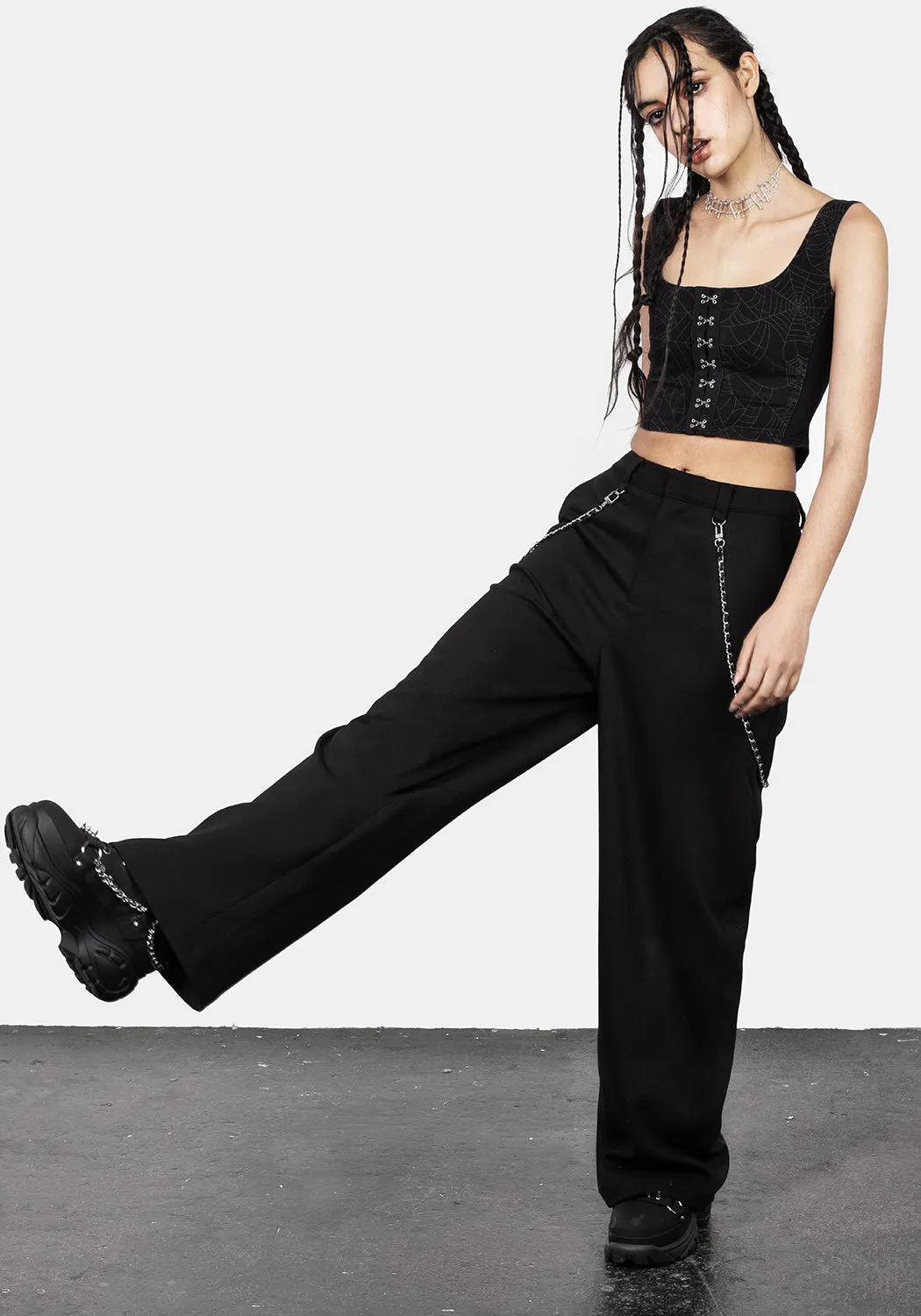 Descent Chain Wide Leg Trousers