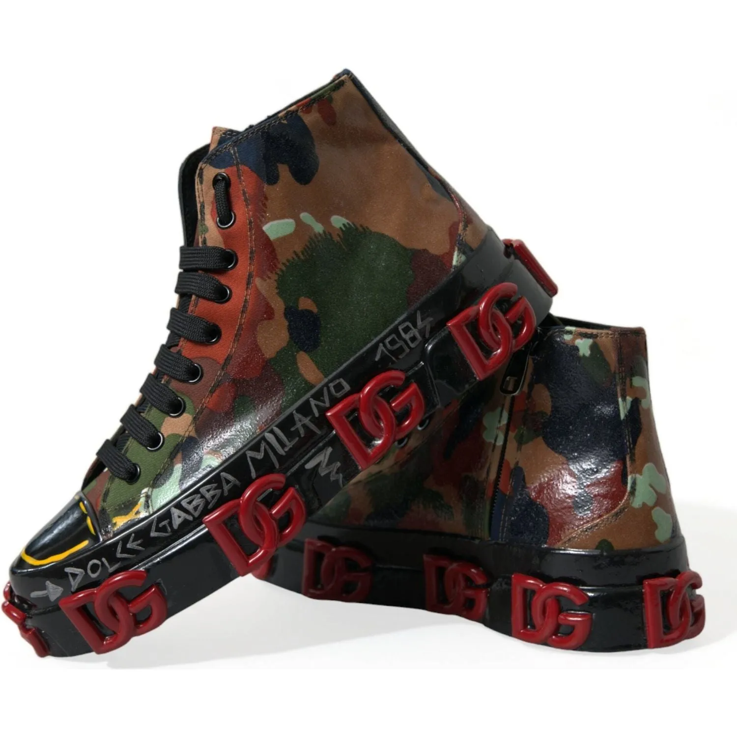 Dolce & Gabbana Multicolor High-Top Sneakers with Luxe Appeal