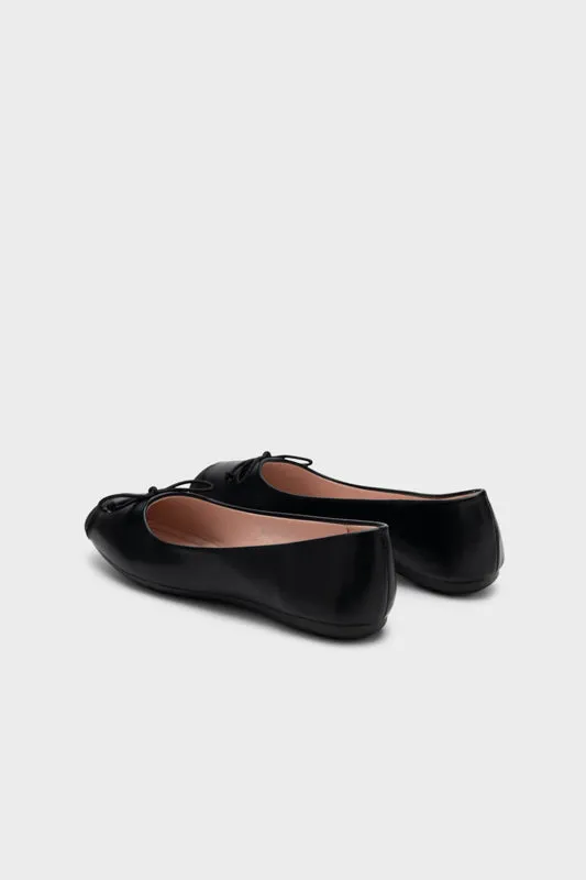 DUO TONE SQUARE TOE FLAT BALLERINA