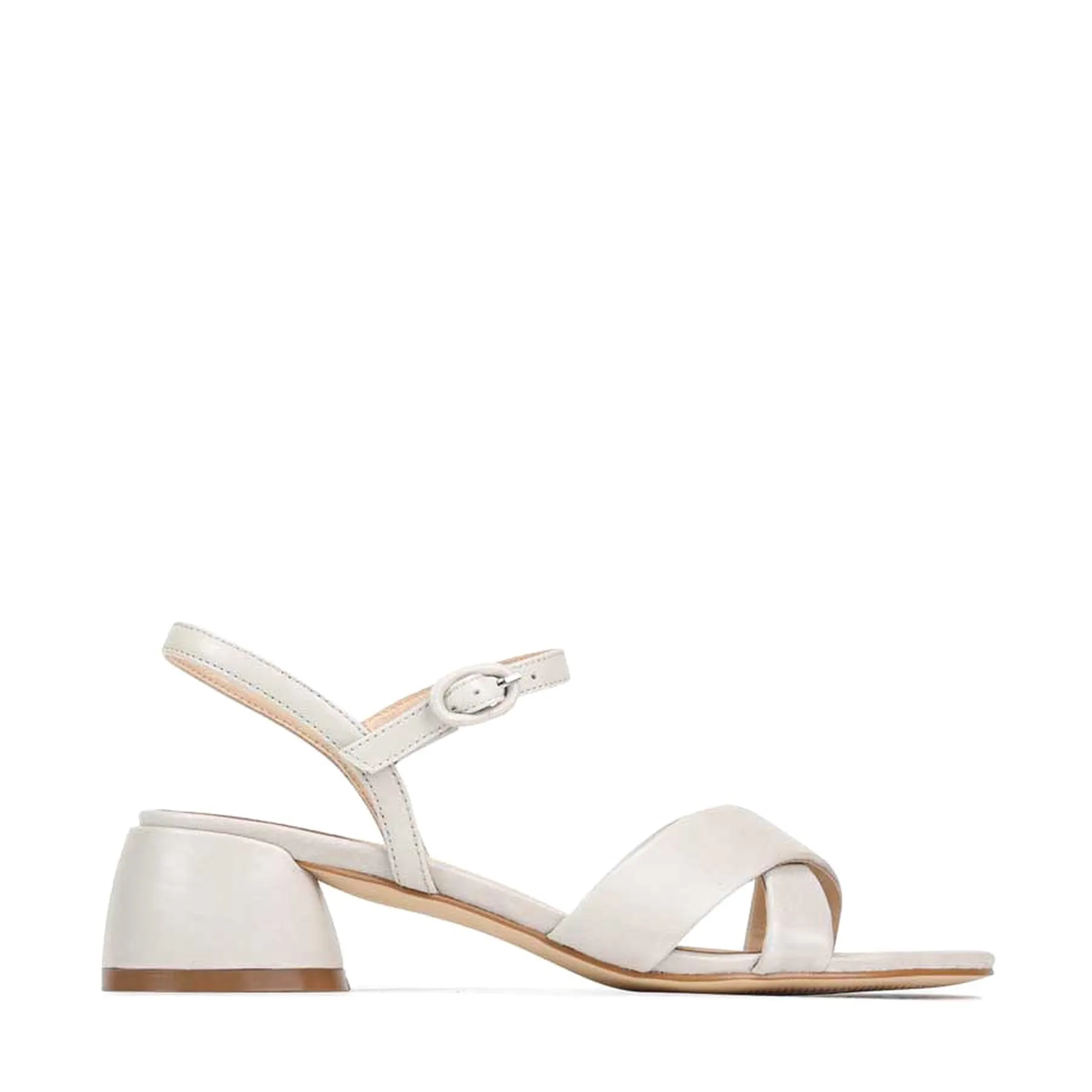 FIORA LEATHER BLOCK HEEL SANDALS