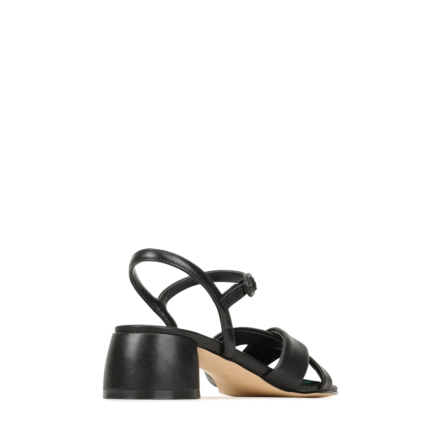 FIORA LEATHER BLOCK HEEL SANDALS