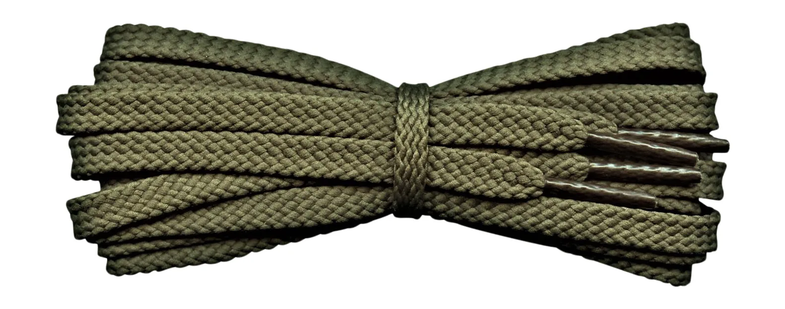 Flat 6 mm Khaki Shoe Laces for Trainers and Sports Shoes.