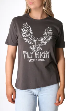 Fly High Tee Washed Black