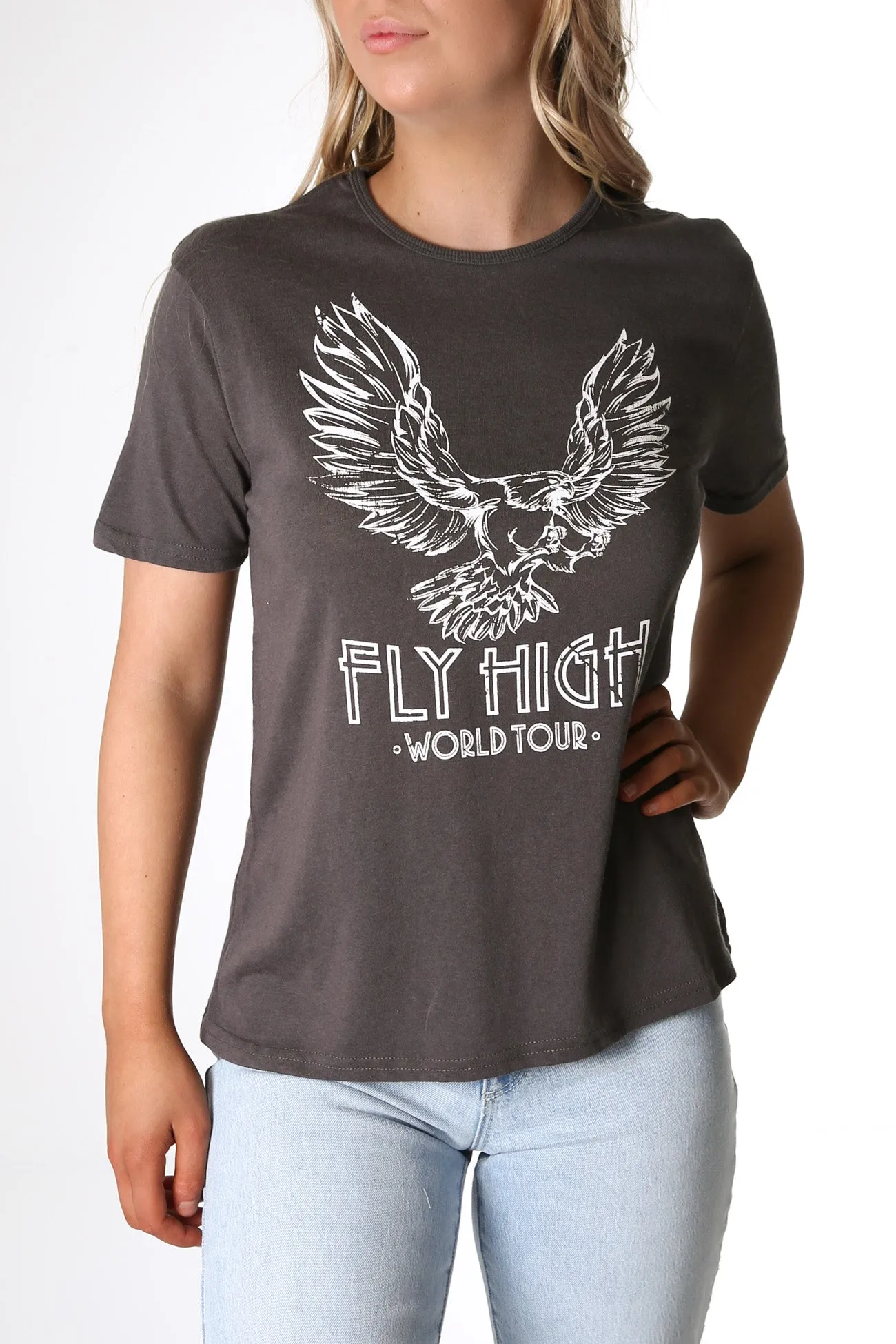 Fly High Tee Washed Black