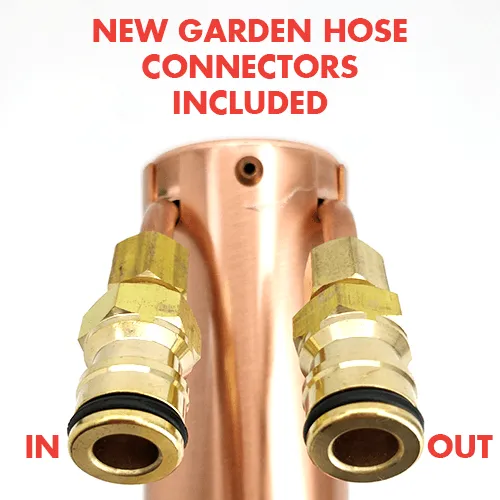 Gen2 - Alcoengine - Copper reflux Still with hose quick disconnects