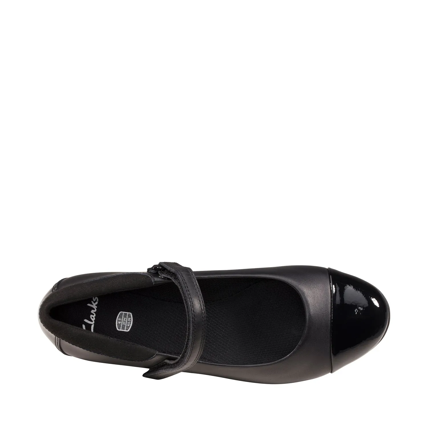 Girls - Scala Gem Youth Black Leather